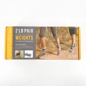 CAP Ankle Wrist Weights 2 Lb Set Pair Gray 1 lb each Home Workout Muscle NEW